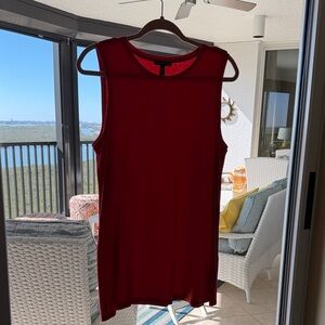 Eileen Fisher Vibrant Orange Sleeveless Tunic